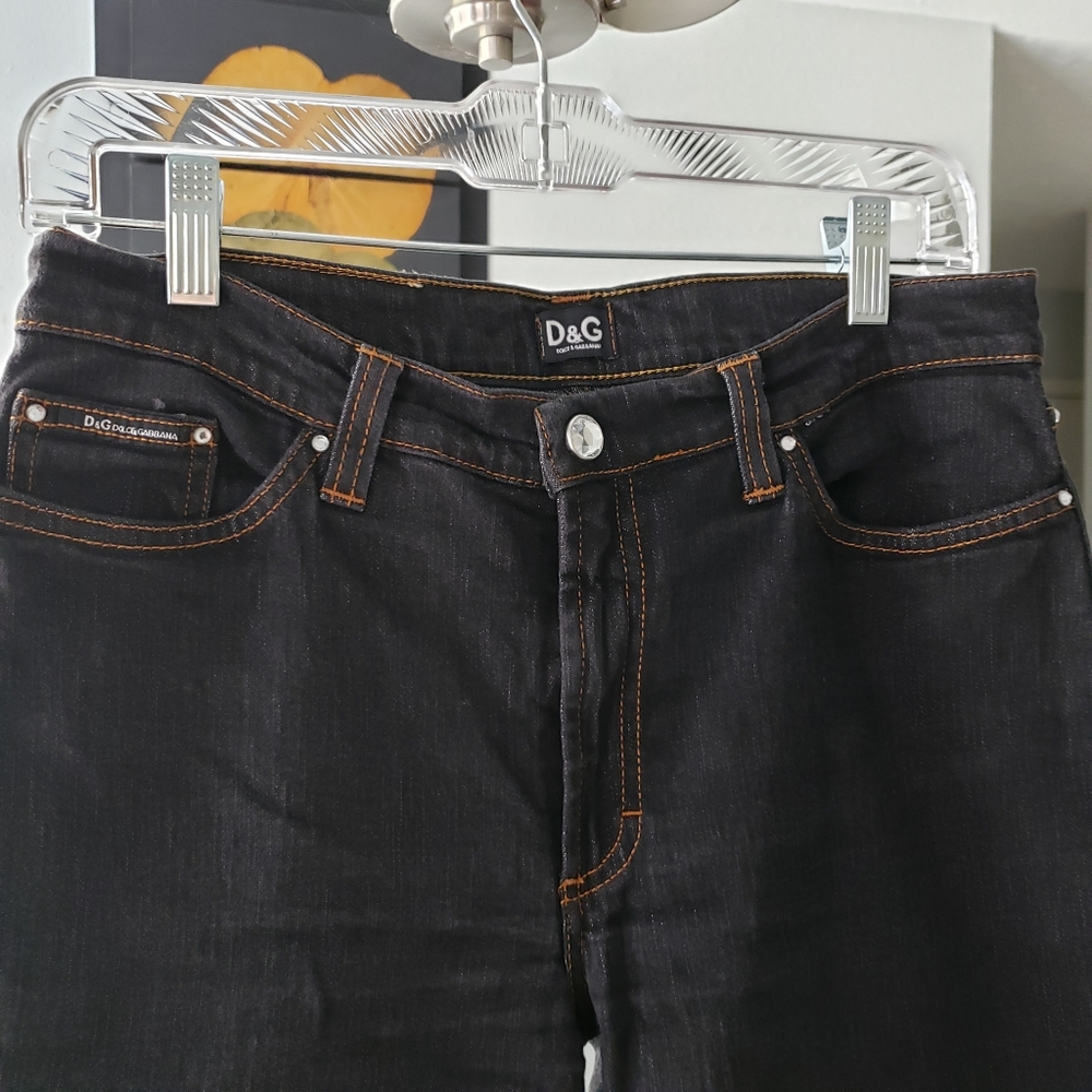 DOLCE & GABBANA D&G black jeans size 10 rare vintage